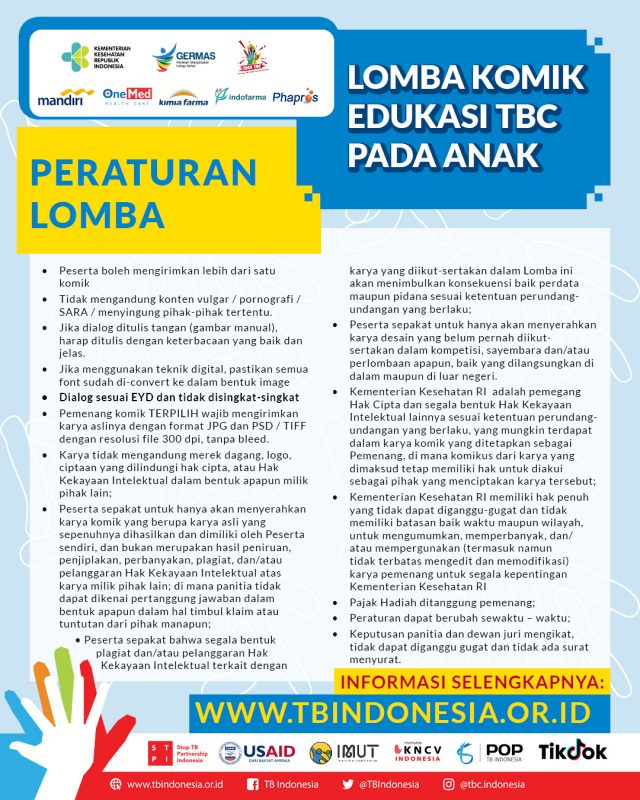 Peraturan Lomba Komik Edukasi  TBC pada  Anak  TBC Indonesia